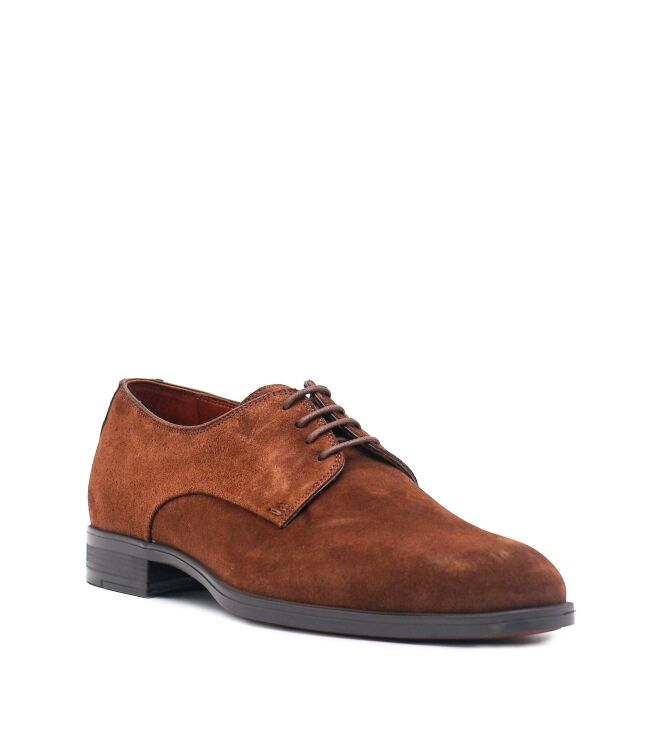 Greve Greve heren veterschoenen bruin suede Mustang Suede Greve Heren Casual Schoenen in Bruin online kopen