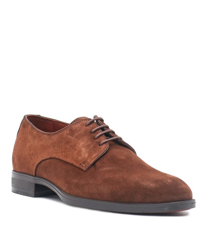 Greve Greve heren veterschoenen bruin suede Mustang Suede Greve Heren Casual Schoenen in Bruin online kopen