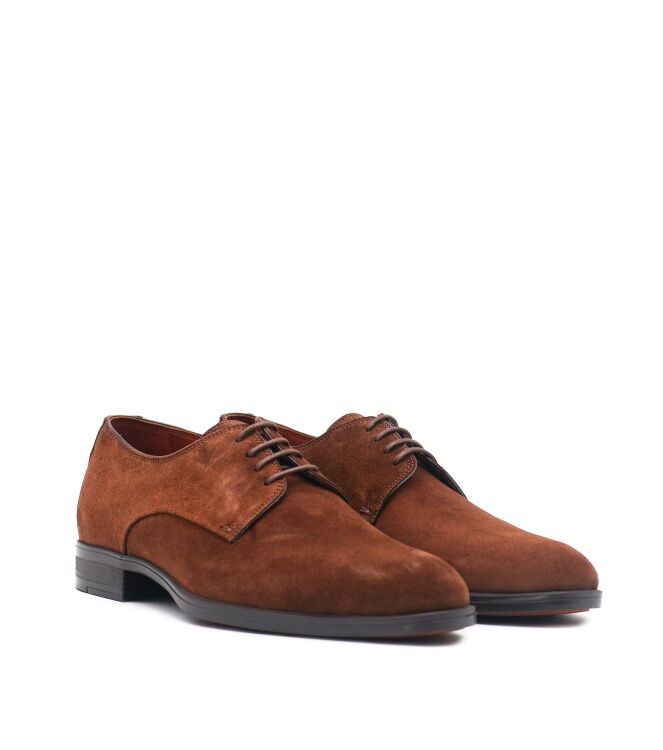 Greve Greve heren veterschoenen bruin suede Mustang Suede Greve Heren Casual Schoenen in Bruin online kopen