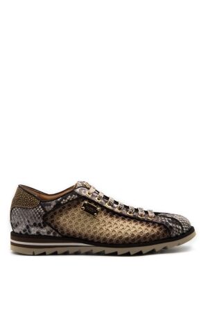 Harris heren veterschoenen naturel croc
