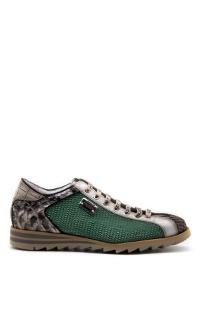 Harris heren veterschoenen groen combi