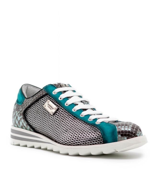 harris harris heren veterschoen groen combi Pitone Acquarello harris Heren Veterschoen Groen Combi