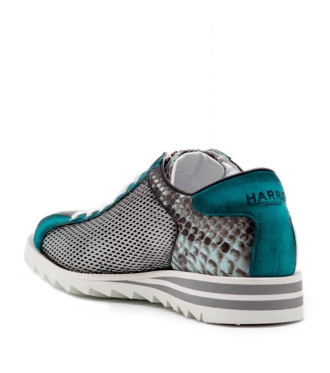 harris harris heren veterschoen groen combi Pitone Acquarello harris Heren Veterschoen Groen Combi