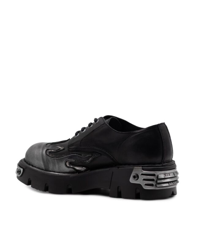 New Rock New Rock heren veterschoen plateau zwart Plane Crust Negro (ijzer) New Rock Heren Hoge Veterschoenen in Zwart online kopen