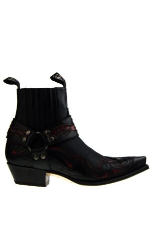Sendra Boots heren westenboots zwart rood