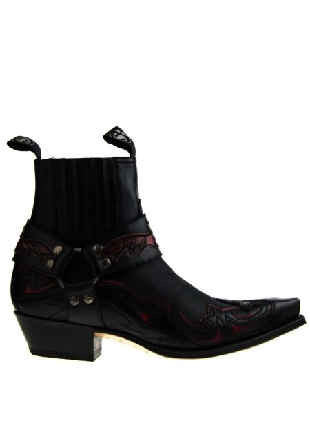 Sendra boots Heren westenboots zwart rood