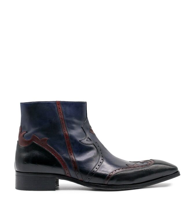 Jo Ghost Jo Ghost heren enkelboots zwart blauw Pellame Parma Col Nero Jo Ghost Heren Nette Enkellaarzen in Zwart online kopen