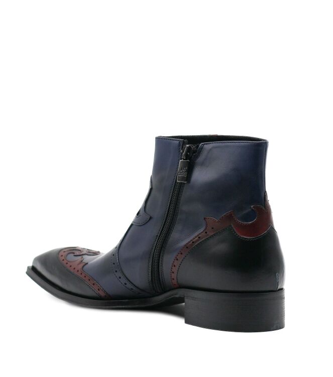 Jo Ghost Jo Ghost heren enkelboots zwart blauw Pellame Parma Col Nero Jo Ghost Heren Nette Enkellaarzen in Zwart online kopen