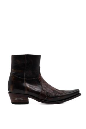 Sendra Boots heren enkellaars bruin croco