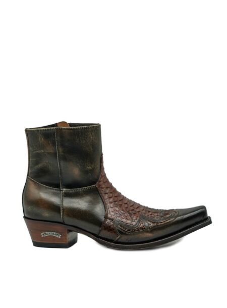 Sendra boots Heren enkellaarsje bruin