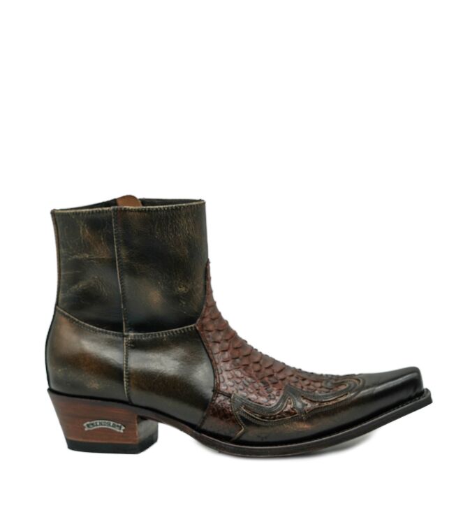 Sendra Boots Sendra Boots heren enkellaarsje bruin Denver Canela Piton Barr. Sendra Heren Western Laarzen in Bruin online kopen