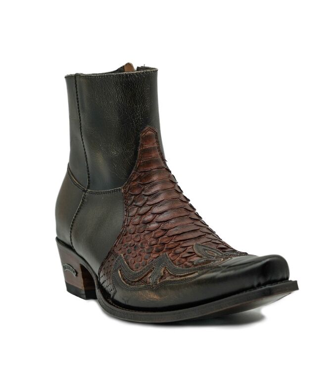 Sendra Boots Sendra Boots heren enkellaarsje bruin Denver Canela Piton Barr. Sendra Heren Western Laarzen in Bruin online kopen