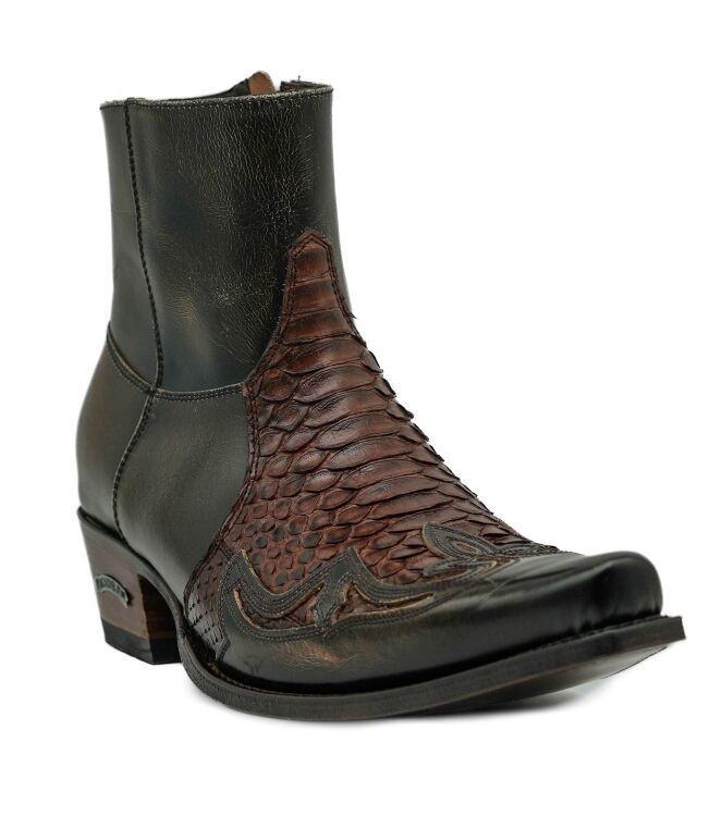Sendra Boots Sendra Boots heren enkellaarsje bruin Denver Canela Piton Barr. Sendra Heren Western Laarzen in Bruin online kopen