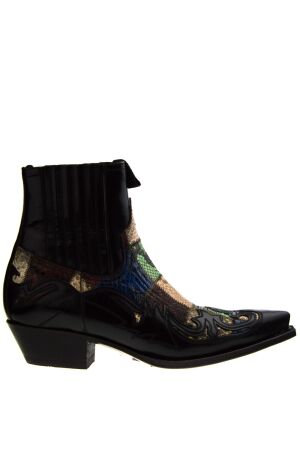 Sendra Boots heren western boots zwart multi