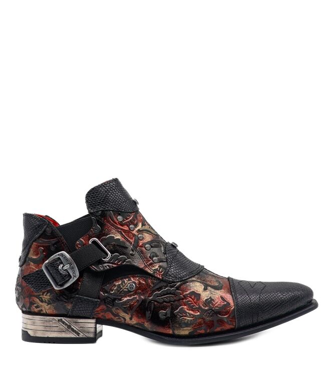New Rock New Rock heren enkellaarzen zwart python Pitone Negro Vintage New Rock Heren Enkellaarzen in Zwart online kopen
