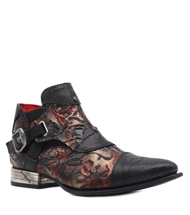 New Rock New Rock heren enkellaarzen zwart python Pitone Negro Vintage New Rock Heren Enkellaarzen in Zwart online kopen