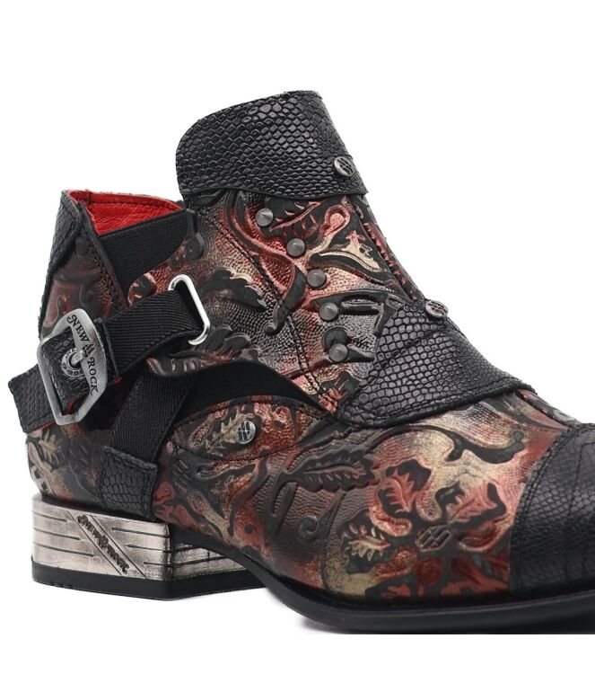 New Rock New Rock heren enkellaarzen zwart python Pitone Negro Vintage New Rock Heren Enkellaarzen in Zwart online kopen