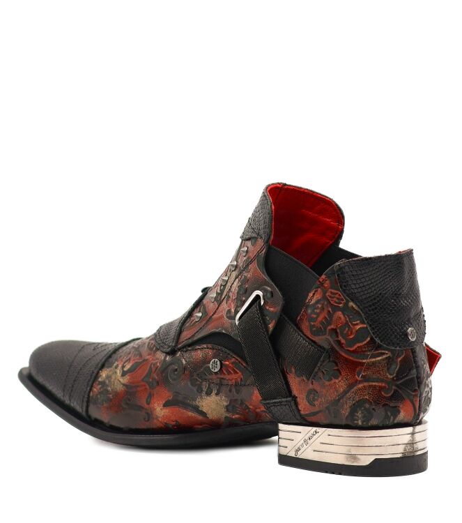 New Rock New Rock heren enkellaarzen zwart python Pitone Negro Vintage New Rock Heren Enkellaarzen in Zwart online kopen