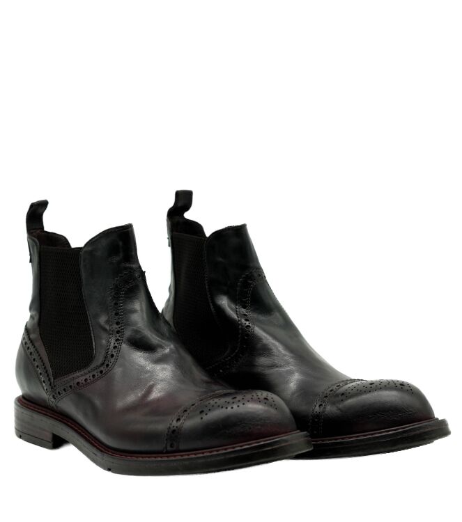 lemargo lemargo heren enkelboots donker rood Horse Mosto Aldo T.Moro lemargo Heren Enkelboots Donker Rood