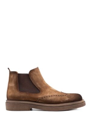 melik heren chelseaboots bruin suede
