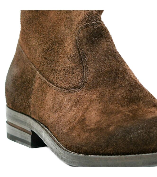 Fabrizio Silenzi Fabrizio Silenzi heren chelseaboots bruin suede Wrinkle Mogano Fabrizio Silenzi Heren Chelseaboots Bruin Suede