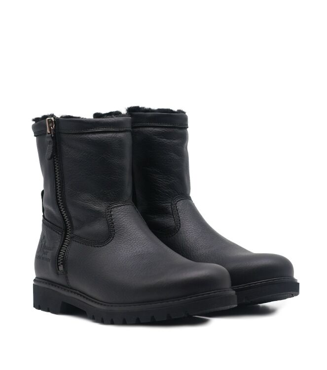 Panama Jack Panama Jack heren enkellaarzen gevoerd zwart Napa Grass Negro Panama Jack Heren Enkellaarzen Gevoerd in Zwart online kopen