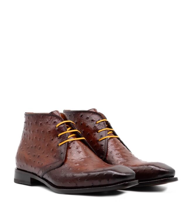 Harris Harris heren veterschoenen bruin St Str Bianco Rifin Cuoio Ross Harris Heren Halfhoge Veterschoenen in Bruin online kopen
