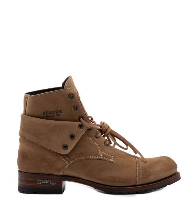 Sendra Boots heren veterschoenen beige suede 05 beige Direct leverbaar uit de webshop van www.taft.nl/