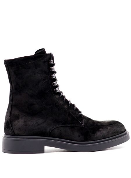 Fabrizio silenzi Heren veterschoenen zwart suede