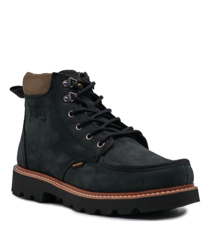 Palladium Palladium heren veterschoenen zwart Black Palladium Heren Halfhoge Veterschoenen in Zwart online kopen