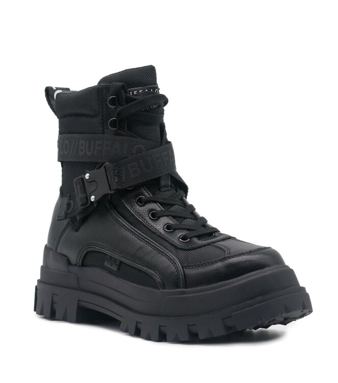 Buffalo Heren Halfhoge Veterschoenen in Zwart online kopen