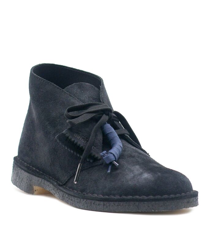 Clarks Originals Clarks Originals heren veterschoenen zwart suede Ink Suede Clarks Originals Heren Halfhoge Veterschoenen in Blauw online kopen