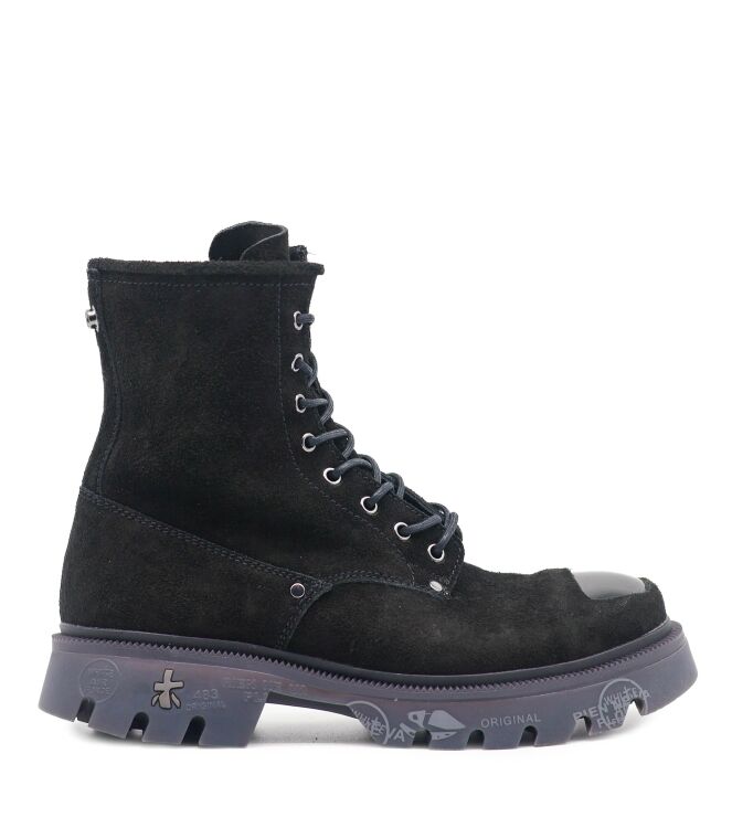 Premiata  Heren Veterboots Zwart Suede 