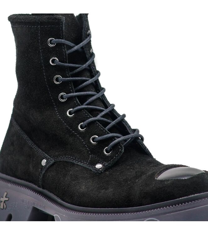 Premiata  Heren Veterboots Zwart Suede 