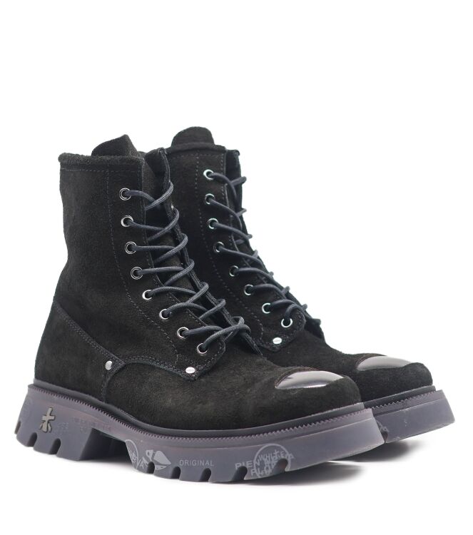 Premiata  Heren Veterboots Zwart Suede 