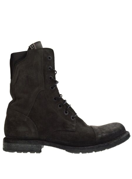 Moma Heren veterboots grijs suede