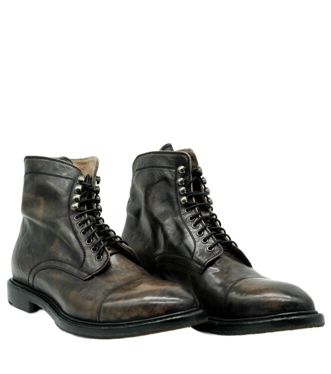 Lemargo Heren Halfhoge Veterschoenen in Grijs online kopen