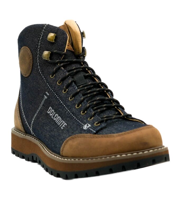 Dolomite Dolomite heren veterschoenen blauw denim Night Blue Dolomite Heren Halfhoge Veterschoenen in Blauw online kopen