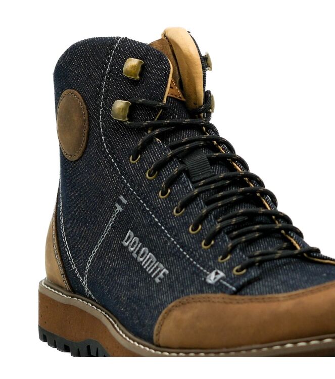 Dolomite Dolomite heren veterschoenen blauw denim Night Blue Dolomite Heren Halfhoge Veterschoenen in Blauw online kopen