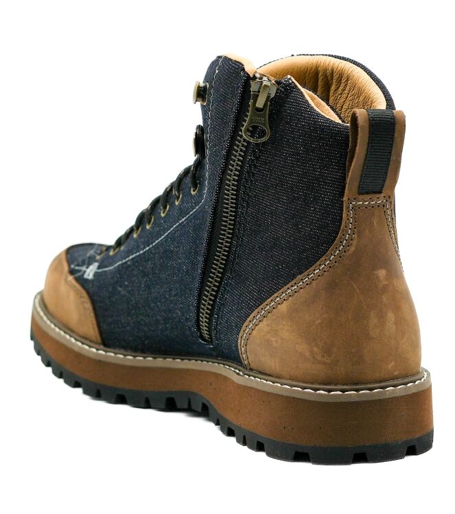 Dolomite Dolomite heren veterschoenen blauw denim Night Blue Dolomite Heren Halfhoge Veterschoenen in Blauw online kopen
