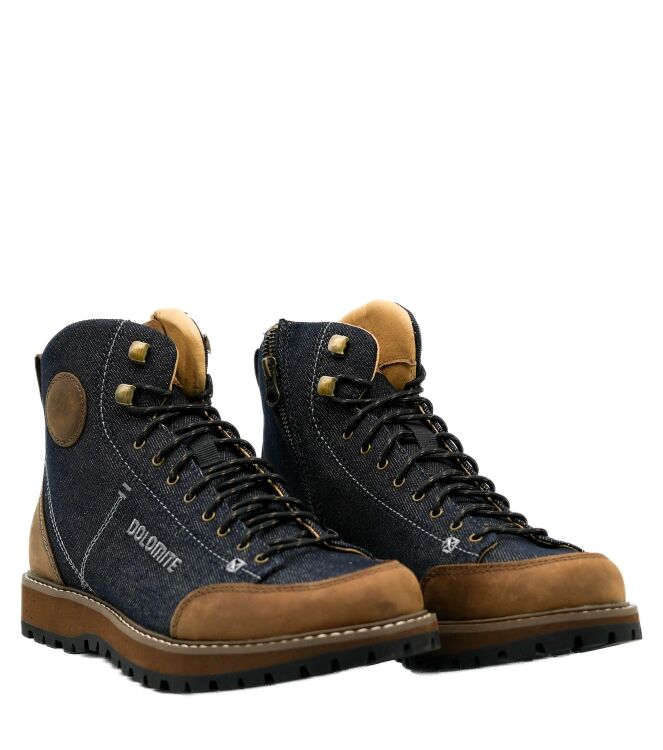 Dolomite Dolomite heren veterschoenen blauw denim Night Blue Dolomite Heren Halfhoge Veterschoenen in Blauw online kopen