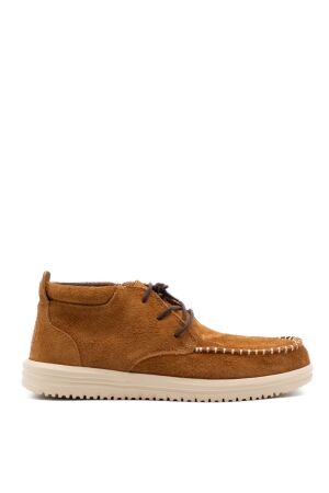 HeyDude heren veterschoenen bruin suede