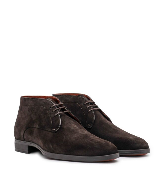 Greve Greve heren veterschoenen bruin suede Africa Suede 3337 Greve Heren Halfhoge Veterschoenen in Bruin online kopen