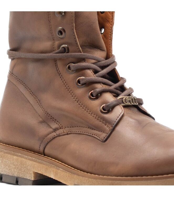 Cetti Cetti heren veterboots cognac Old Rustik Cuero Cetti Heren Halfhoge Veterschoenen in Bruin online kopen