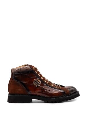 Harris heren veterschoenen cognac combi
