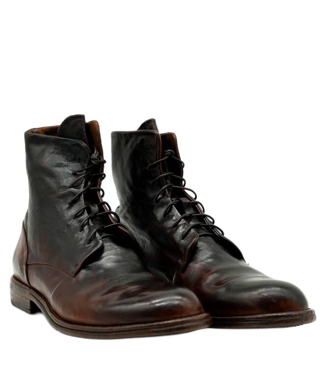 Lemargo Lemargo heren veterschoenen cognac Horse Cognac Lemargo Heren Halfhoge Veterschoenen in Bruin online kopen