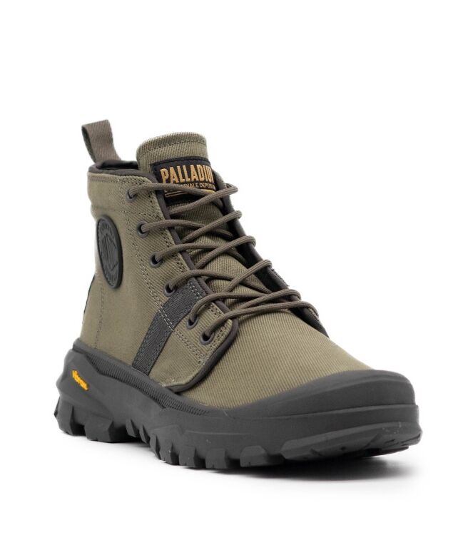 palladium palladium heren halfhoge veterboots groen Olive Night palladium Heren Halfhoge Veterboots Groen
