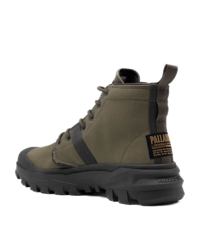 palladium palladium heren halfhoge veterboots groen Olive Night palladium Heren Halfhoge Veterboots Groen