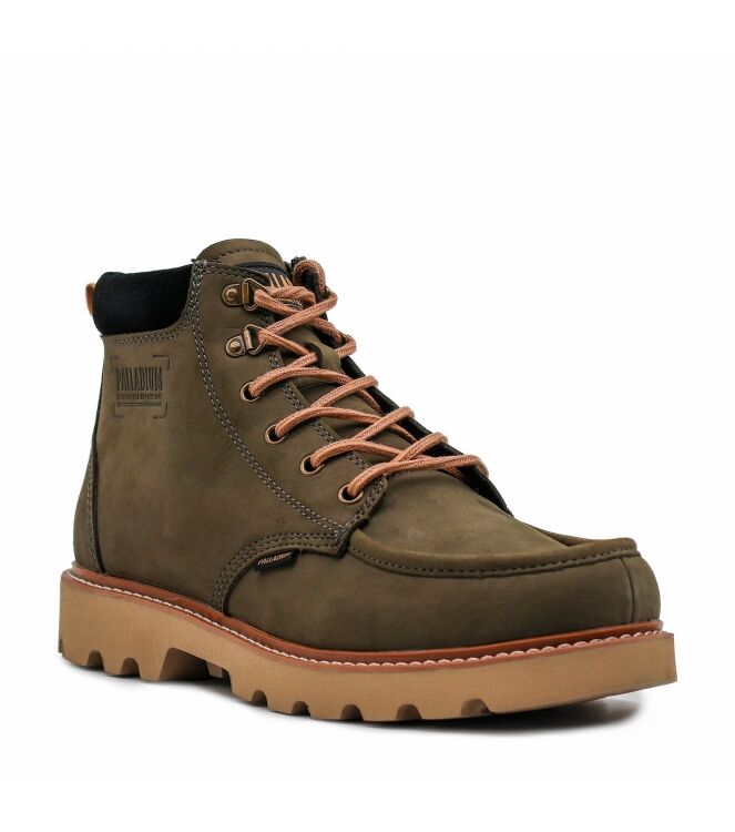 Palladium Heren Halfhoge Veterschoenen in Olijf Groen online kopen