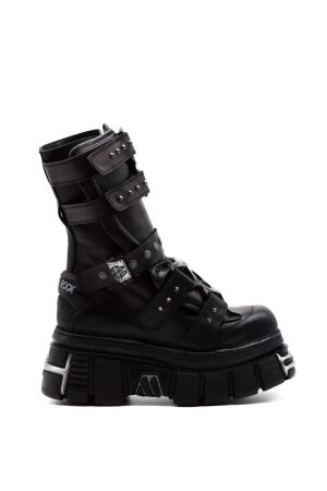 new rock New Rock Platform High Shoe Laces Black for Men